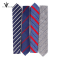 Handgemachte italienische Großhandel billig benutzerdefinierte gewebte Mens Skinny Polyester Neck Silk Tie